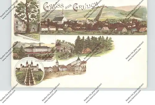 BÖHMEN & MÄHREN - GRULICH / KRALIKY, Lithographie, Gruss aus.., 6 Ansichten