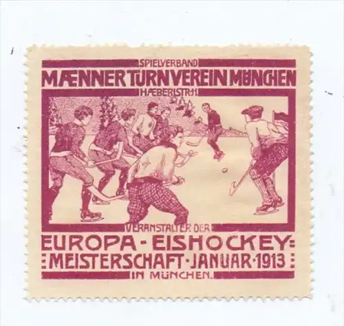 SPORT - EISHOCKEY - Eishockey-Europameisterschaft 1923 München, 1923, Vignette