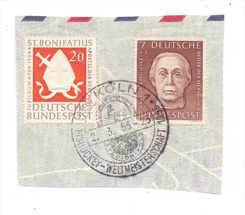 SPORT - EISHOCKEY - Sonderstempel, Eishockey-WM 1955, Köln