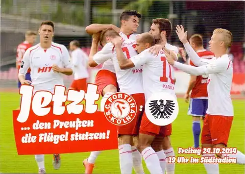 FUSSBALL - FORTUNA KÖLN, Werbekarte Fortuna - Preussen Münster