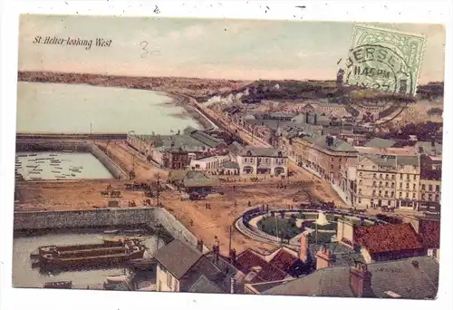 UK - CHANNEL ISLANDS - JERSEY - ST. HELIER, looking west, 1908, color