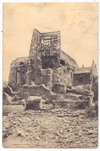 F 80700 LAUCOURT, Zerstörungen 1.Weltkrieg, 1917, deutsche Feldpost