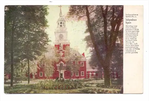 USA - PENNSYLVANIA - PHILADELPHIA, Independence Series No. 2, Independence Square, 1908