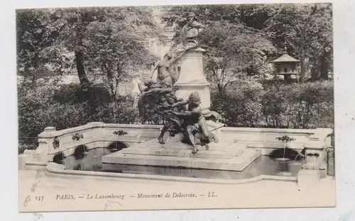 F 75006 PARIS, Le Luxembourg, Monument de Delacroix, Louis Levy