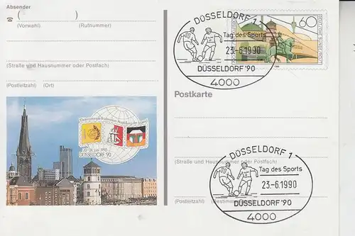 SPORT - FUSSBALL - Sonderstempel Düsseldorf 1990, Tag des Sports