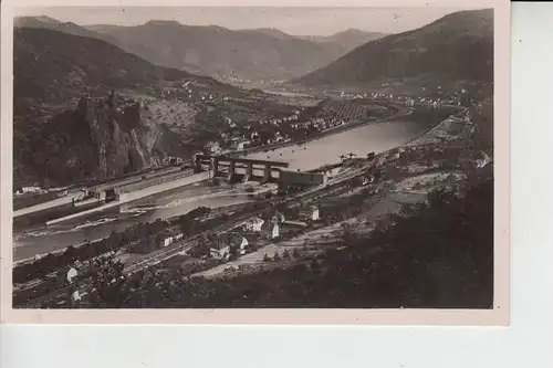 BÖHMEN & MÄHREN, Schreckenstein mit der Schleuse bei Aussig 1939