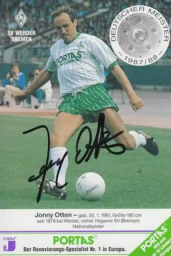 SPORT - FUSSBALL - WERDER BREMEN - JONNY OTTEN - Autogramm