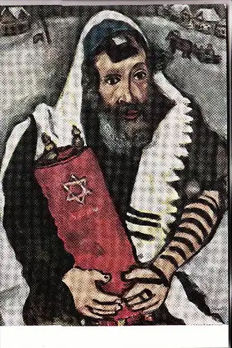 JUDAICA - Rabbi mit Thorarolle, Marc Chagall