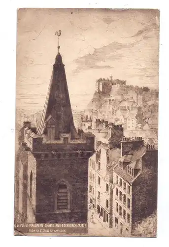 UK - SCOTLAND - MIDLOTHIAN - EDINBURGH, Artist A.Wilson, Steeple of Magdalen Chapel...1935