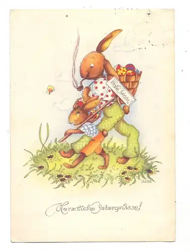 OSTERN - Herzliche Ostergrüsse, Künstler-Karte Laabs, 1953