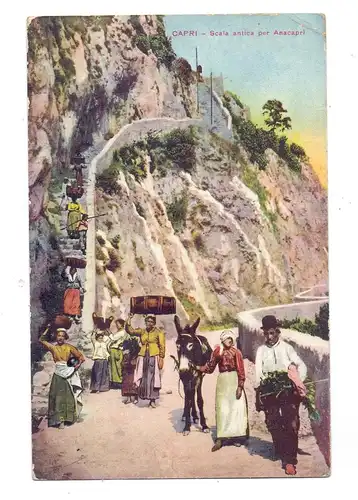 I 80073 CAPRI, Scala antica per Anacapri, 1925, Eckknick