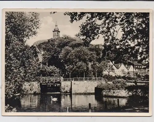 5200 SIEGBURG, Blick vom Weiher auf den Michaelsberg, 1951