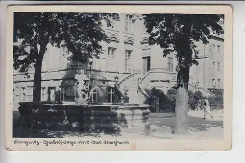 NIEDERSCHLESIEN - LIEGNITZ / LEGNICA, Rathaus, rückseitig Papiermangel