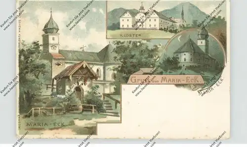 8227 SIEGSDORF - MARIAECK, Lithographie, Gruß aus..., deutliche Druckstelle