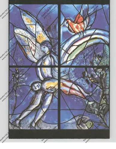 6500 MAINZ Pfarrkirche St. Stephan, Marc Chagall Chorfenster - Am Anfang schuf Gott