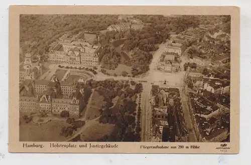 2000 HAMBURG, Holstenplatz und Justizgebäude, Fliegeraufnahme