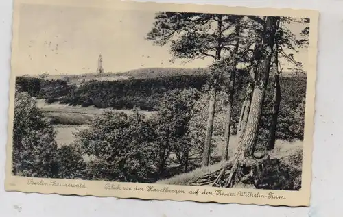 1000 BERLIN - GRUNEWALD, Blick von den Havelbergen auf den Kaiser - Wilhelm - Turm