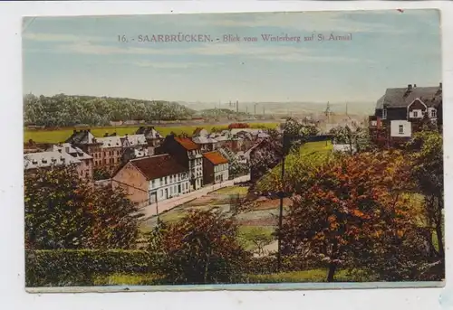 6600 SAARBRÜCKEN -  ST. ARNUAL, Blick vom Winterberg, 1926