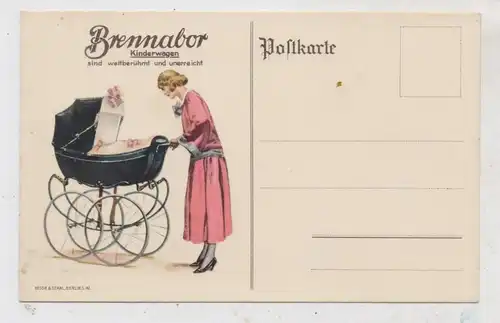 KINDER - KINDERWAGEN / Landau / Pram / Passeggino / Pousette / Wandelwagentje / Silla de Paseo - Brennabor - Werbekarte