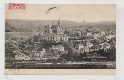 F 68130 ALTKIRCH, Gesamtansicht mit Bahnhof, 1907, Bahnpost