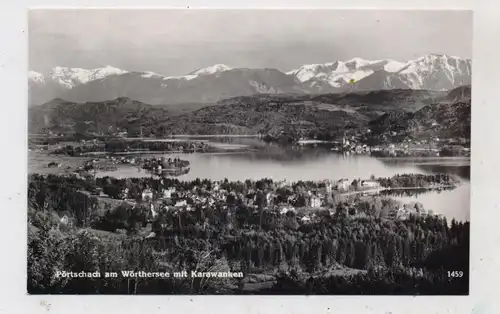 A 9210 PÖRTSCHACH, Blick über den Wörthersee auf die Karawanken, 1959