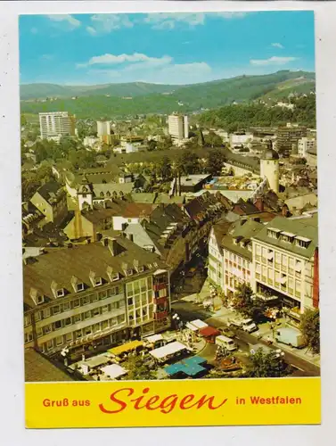 5900 SIEGEN, Gruß aus...., Blick auf den Wochenmarkt