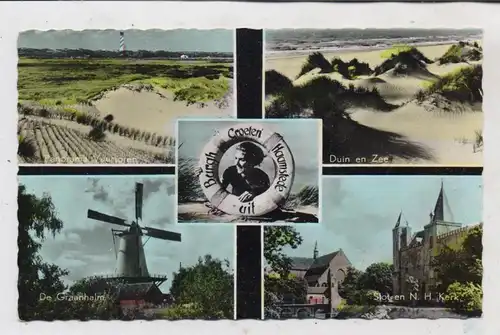 ZEELAND - BURGH - HAAMSTEDE, Groeten uit..., Molen, Slot, Vuurtoren, Duin