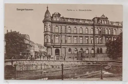 0-4700 SANGERHAUSEN, Partie an der Göpenbrücke, Apotheke, Pissoir