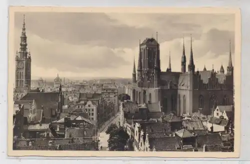 DANZIG / GDANSK - Rathaus und Marienkirche, Verlag Stengel