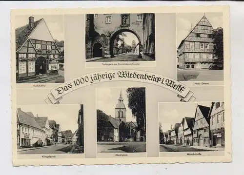 4840 WIEDENBRÜCK, Fuchshöhle, Klingelbrink, Marktplatz....1953