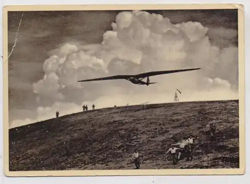 FLUGZEUGE - SEGELFLIEGER auf der Wasserkuppe, Start, Druckstelle