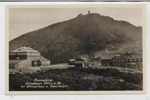 NIEDER - SCHLESIEN - KRUMMHÜBEL / KARPACZ, Schneekoppe, Schlesierhaus, Riesenbaude, Verlag:Höckendorf