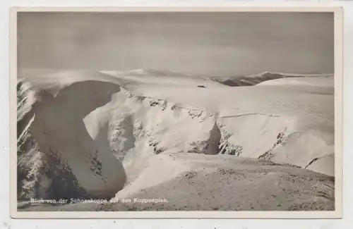 NIEDER - SCHLESIEN - KRUMMHÜBEL / KARPACZ, Blick von der Schneekoppe auf Koppenplan, 1927, Verlag Streer - Dauba