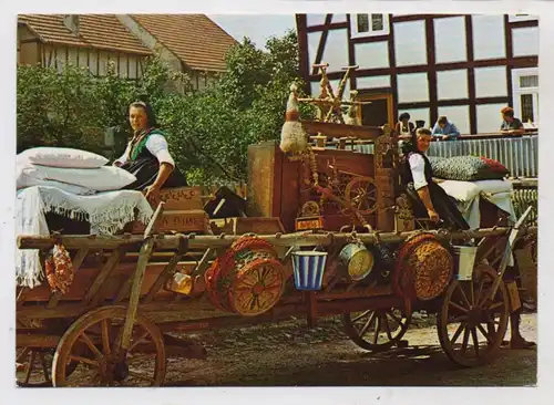 VÖLKERKUNDE / ETHNIC - SCHWALM, Kammerwagen, Die aussteuer einer Schwälmer-Braut