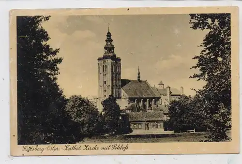 OSTPREUSSEN - HEILSBERG / LIDZBARK WARMINSKI, Katholische Kirche mit Schloß