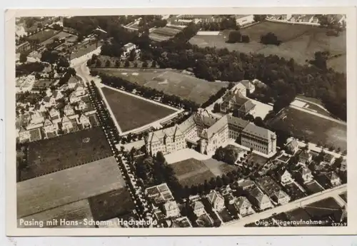 8000 MÜNCHEN - PASING, Hans Schemm (Gauleiter) - Hochschule, Luftaufnahme, 1941