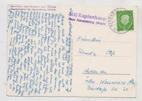 7267 UNTERREICHENBACH - KAPFENHARDT, Postgeschichte, Lndpoststempel 1960