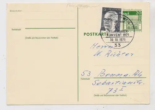 FREIMAURER / FRANC MACON / FREEMASONIC, Sonderstempel "Freimaurer - Convent" Braunschweig 1971