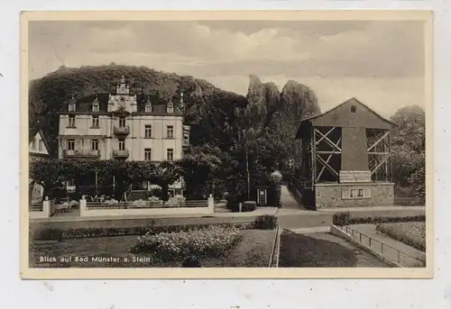 6552 BAD MÜNSTER, Erholungs- und Urlaubsheim, Saline, Bahnpost Frankfurt - Saarbrücken, 1933