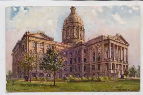 USA - GEORGIA - ATLANTA, The Capitol, Künstler-Karte Charles Flower, TUCK - Oilette