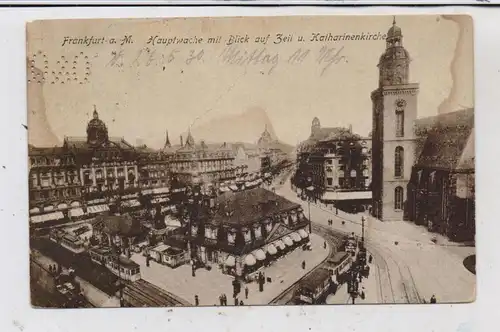 6000 FRANKFURT, Hauptwache, Tram, Zeil, Firmenlochung O & O,  Perfin, 1930