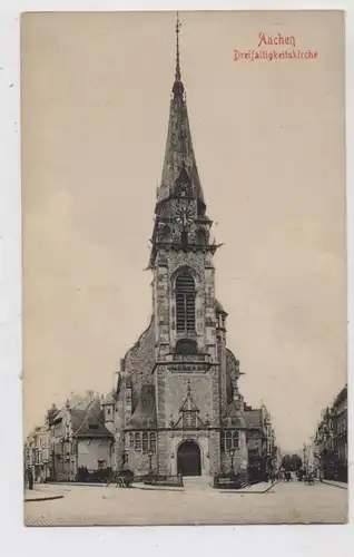 5100 AACHEN, Dreifaltigkeitskirche, Ecke Zollern- Herzogstrasse, 1906 Verlag Stengel