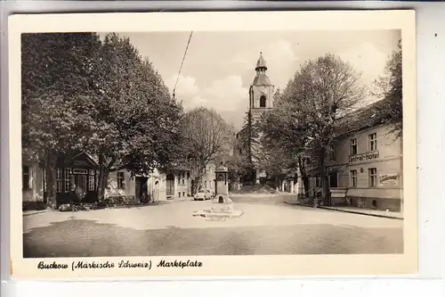 0-1276 BUCKOW, Marktplatz, Central - Hotel, 1955