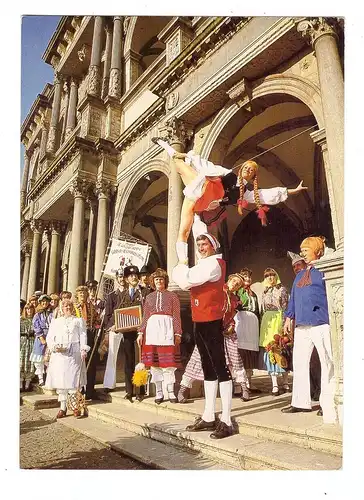 5000 KÖLN, KARNEVAL, Tanzgruppe KÖLSCH HÄNNES`'CHEN vor dem Rathaus