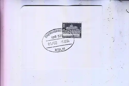 5000 KÖLN, POSTGESCHICHTE, Überlandpost 528, Dieringhausen - Köln 1964