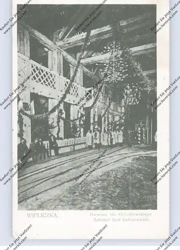 PL 32-020 WIELICZKA, Bahnhof Graf Goluchowski im Festschmuck 1921