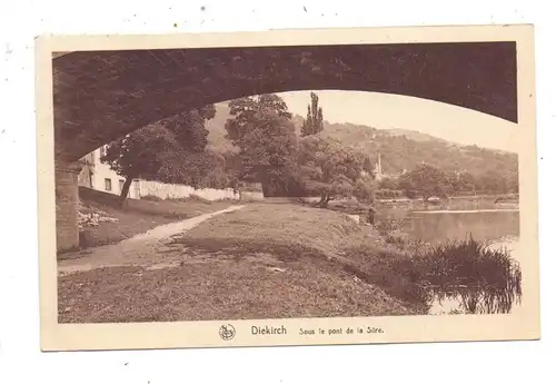 L 9200 DIEKIRCH, An der Sauerbrücke, 1933, Bahnpost Trois Vierges - Luxemburg