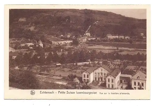 L 6400 ECHTERNACH, Blick auf die Luxemburgisch - Deutsche Grenze