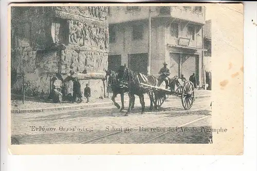 SALONIQUE - Arc de Triomphe, street scene