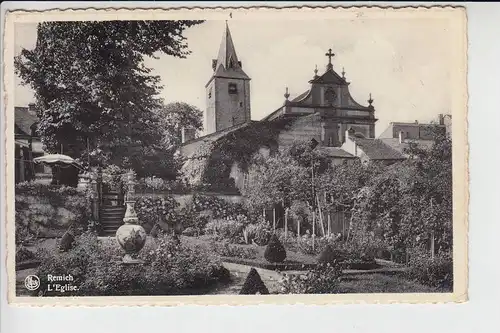 L 5500 REMICH, Le Eglise 194.., Briefmarke fehlt teilweise